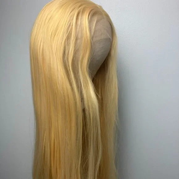 Yellow Wig Straight Lace Wig